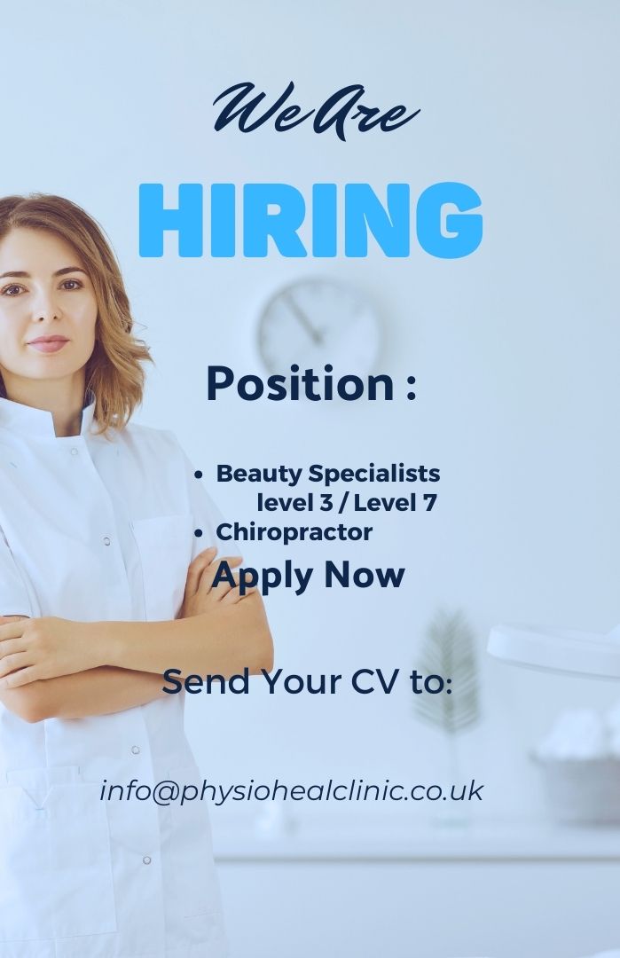 We're Hiring physio career beauty specialist